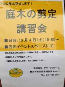 講習会　造園ポップ